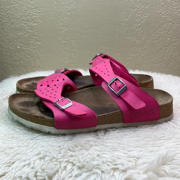 Birkenstock Birki’s Hot Pink Slide Sandal - Picture 1 of 6